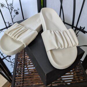 J.Crew Ruched Leather Slide Sandals – Size 9.5 (New!)